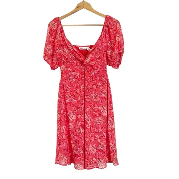 Sincerly Jules | Dresses | Sincerely Jules Floral Paisley Short Sleeve  Twist Front Boho Dress Size M | Poshmark